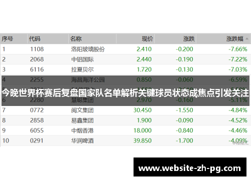 今晚世界杯赛后复盘国家队名单解析关键球员状态成焦点引发关注
